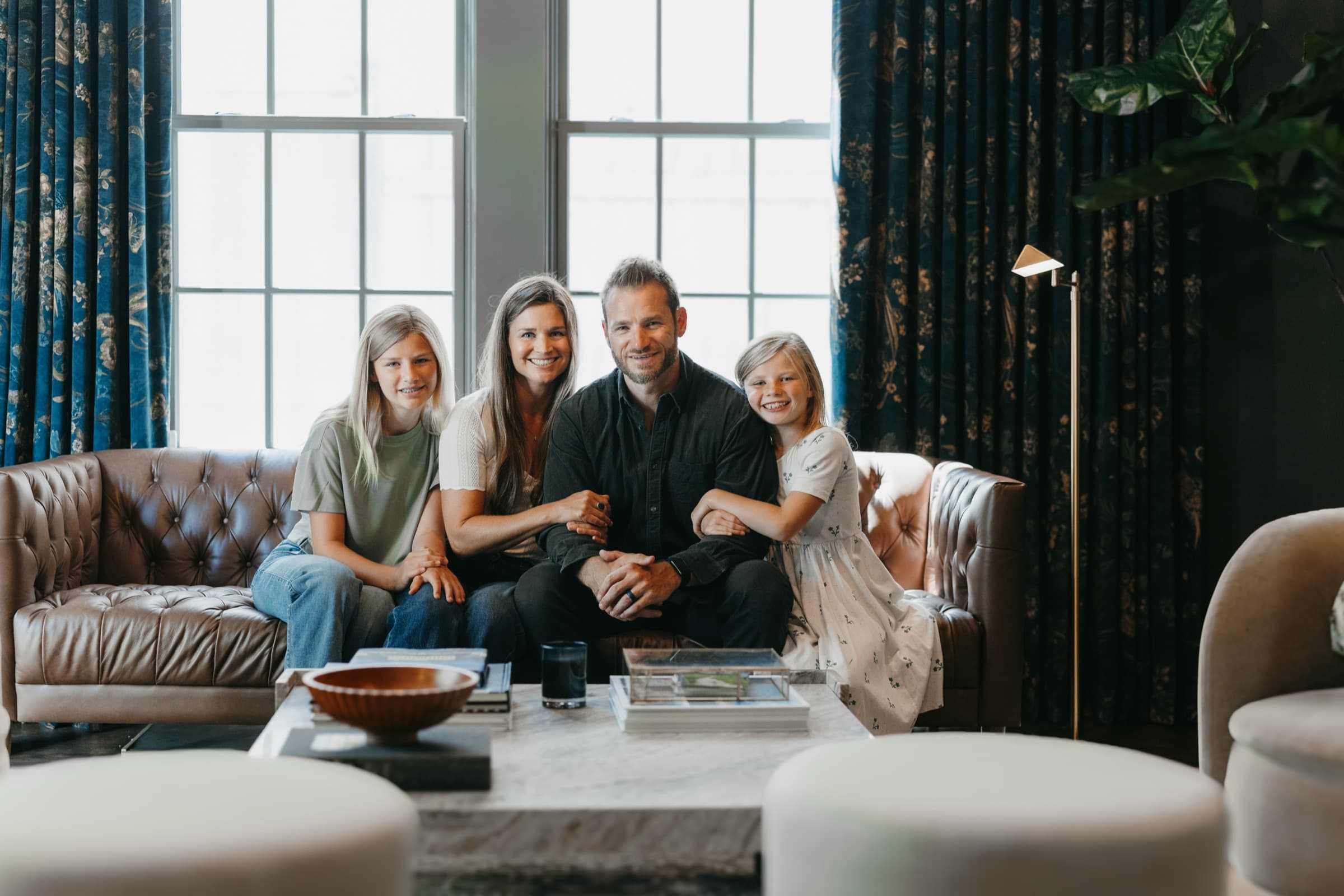 Jackson Thomas with his family